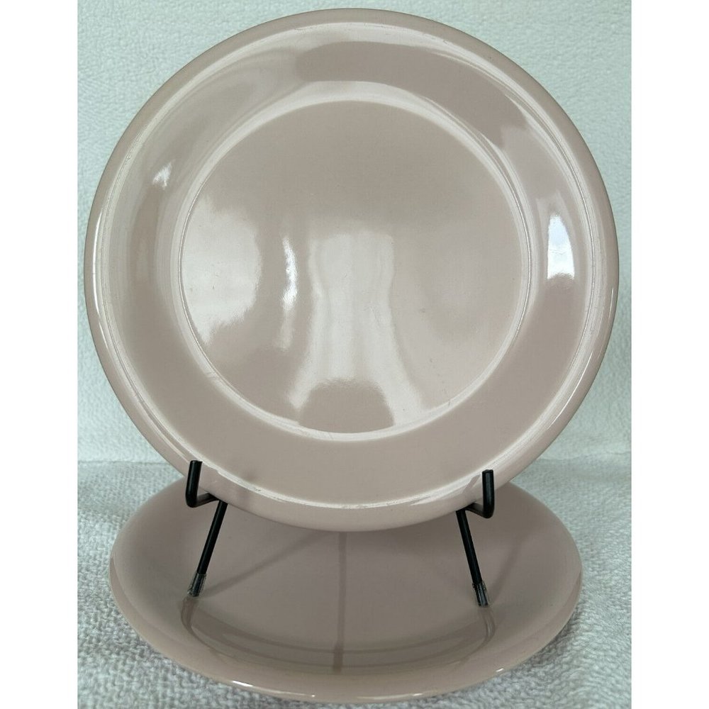 Newcor Vintage Colorific Peach (2) 10 1/2” Dinner Plates 1986 Excellent Pretty